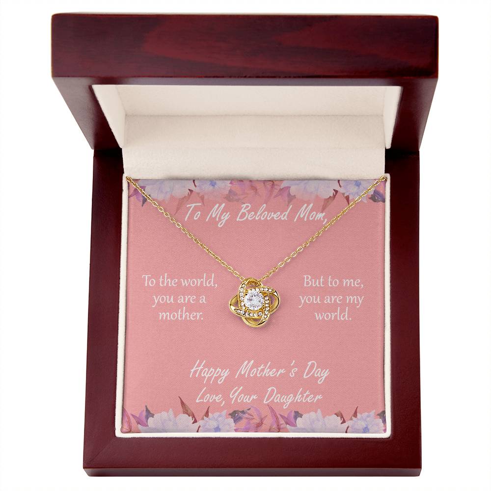 "You Are My World" - Mother's Day Necklace - Happy Birthday To My Mom