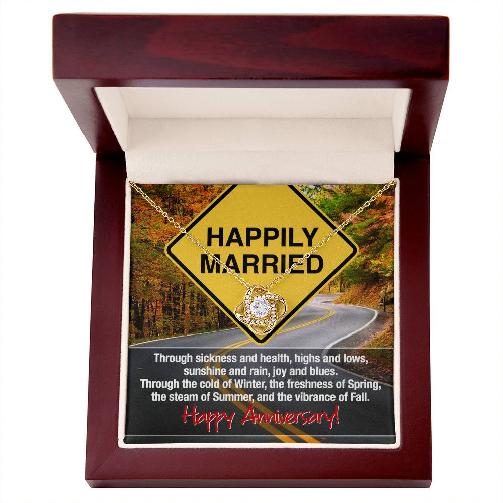 Happily Married Anniversary Necklace