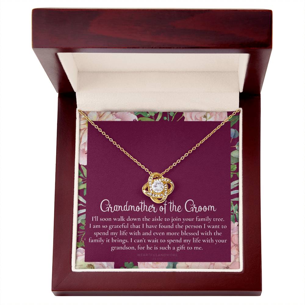Grandmother of the Groom Gift Necklace, Grandma Wedding Gift, Nana, Bridal Shower, Rehearsal Dinner, Thank You Gift