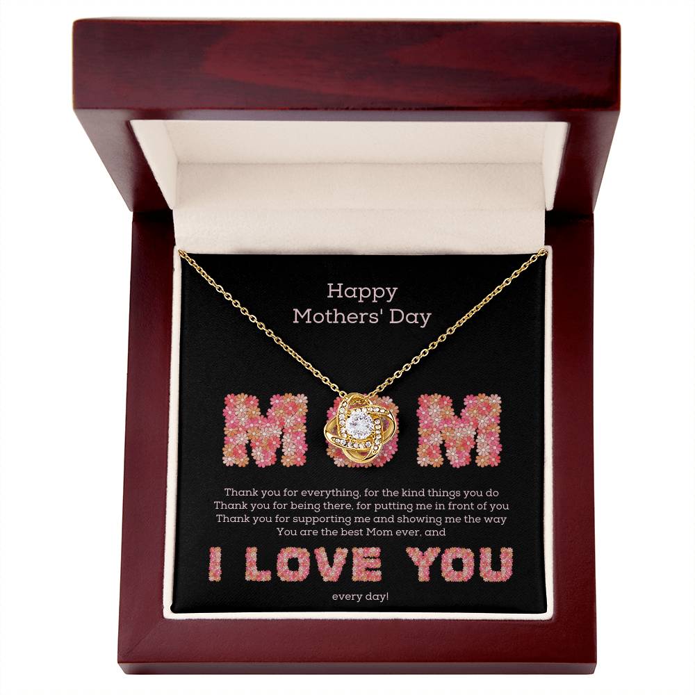 "Pink Daisies" Mothers' Day Knot Necklace - Happy Mother’s Day – With All My Love