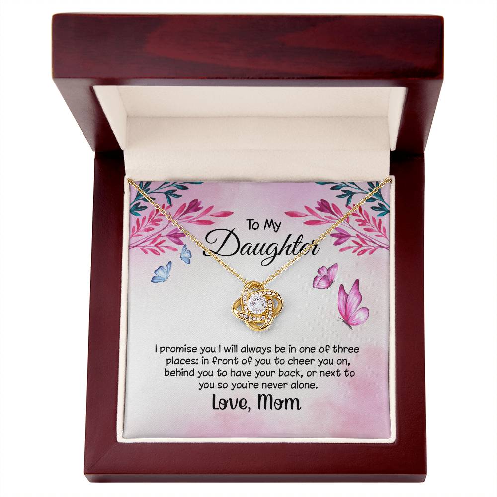 To My Daughter Necklace - Always in Front, Behind, or Beside You on Easter