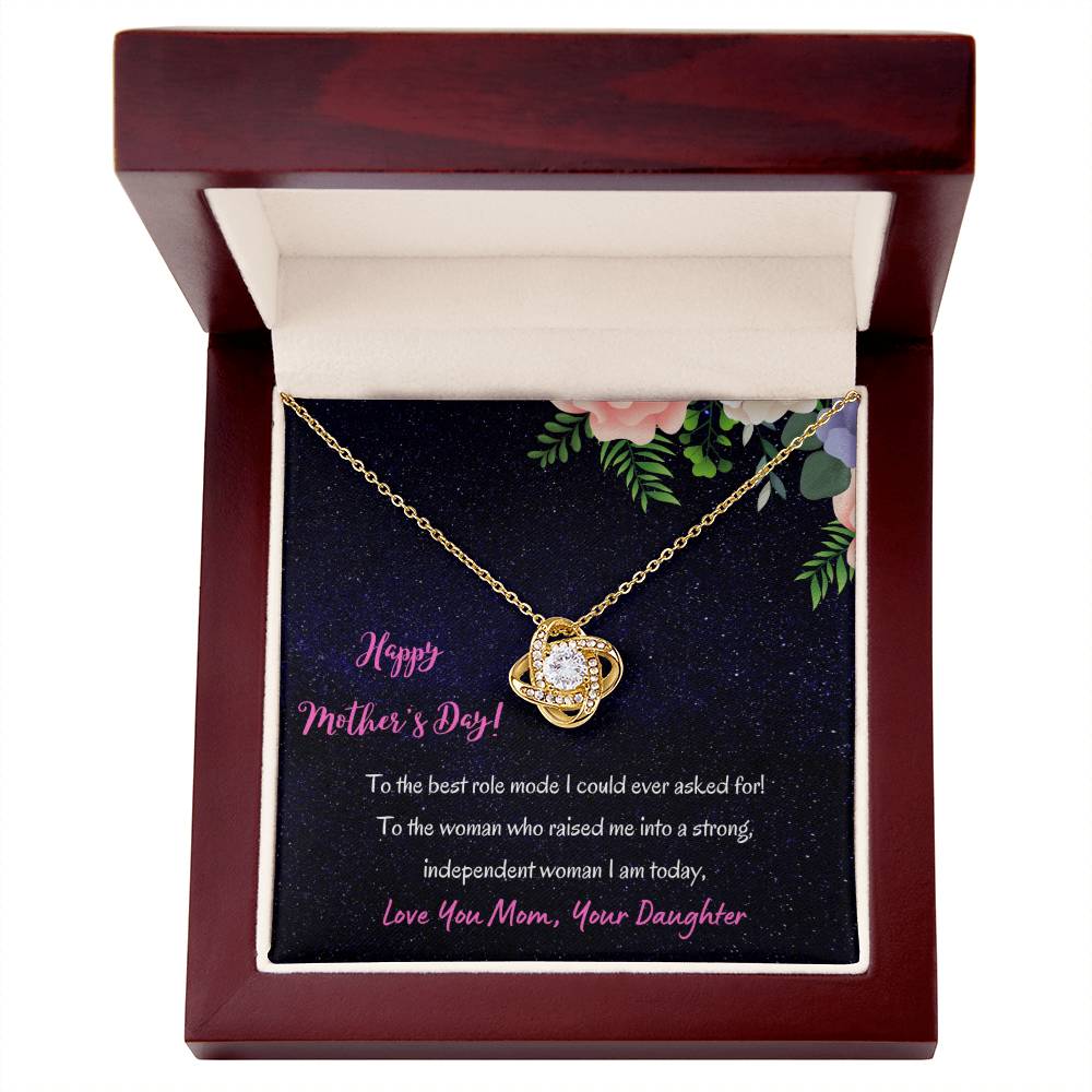 "You're My Role Model" - Love Knot - Necklace - To My Angel Mom - Happy Mother's Day
