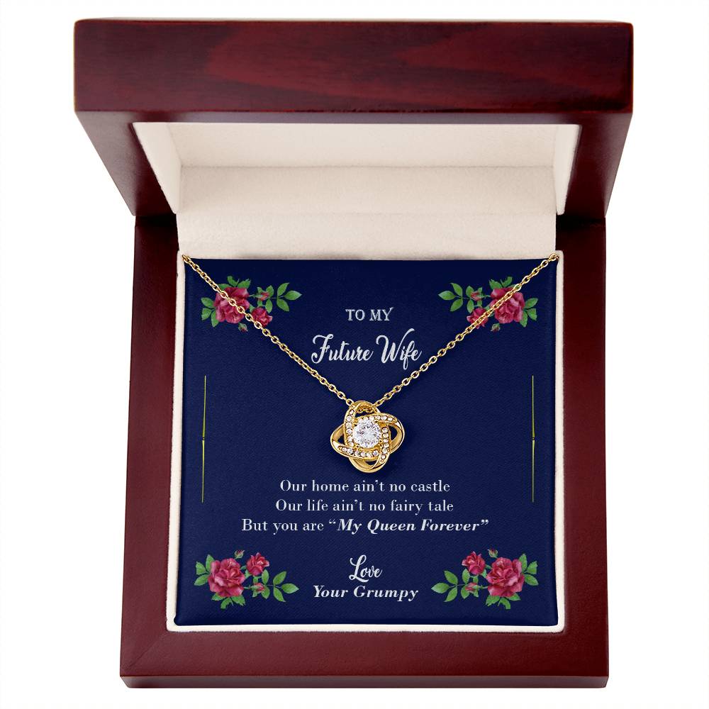 "Future Wife" - Love Knot Necklace -  My Queen Forever -  To My Wife, Girlfriend, Bride