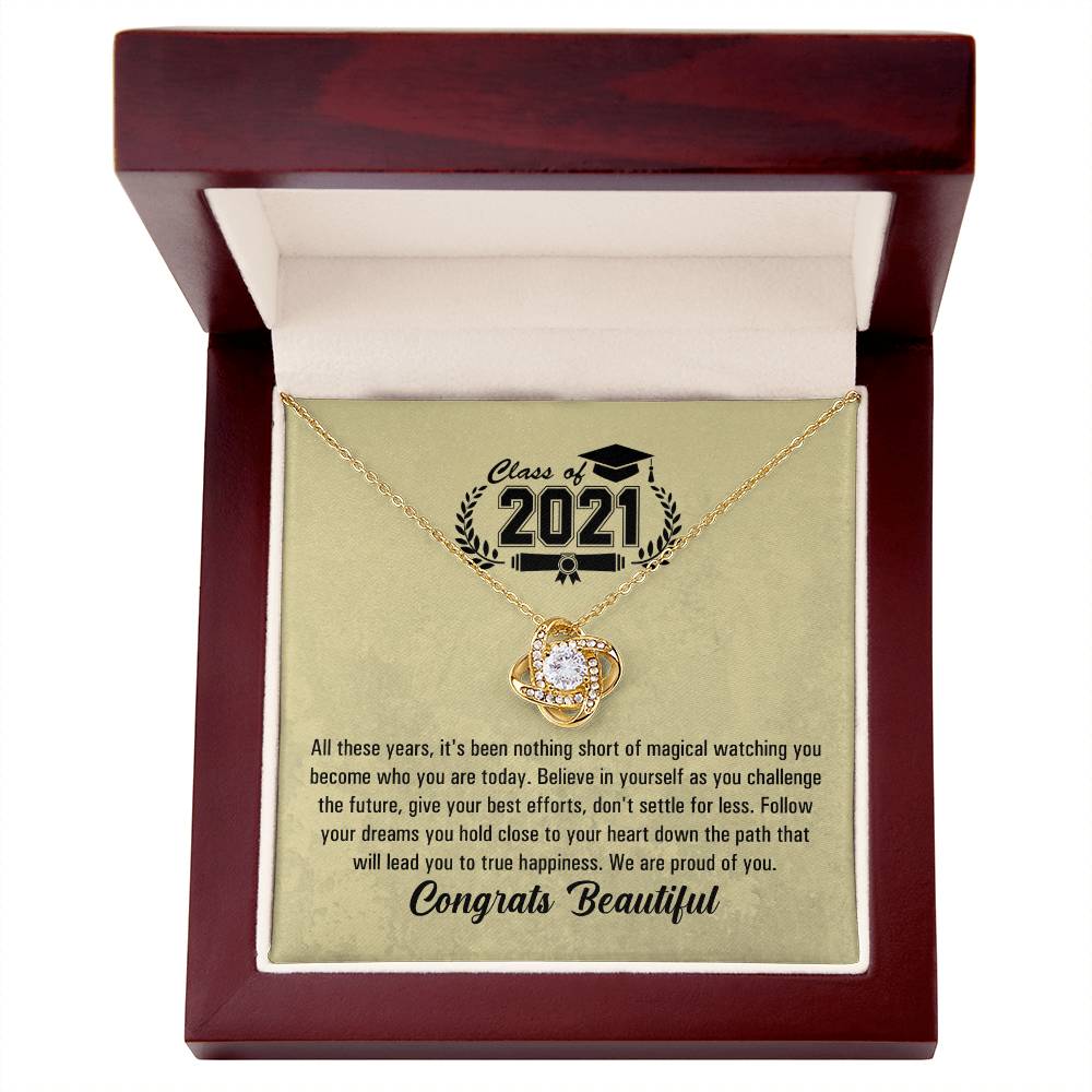(Almost Gone!) Graduation Necklace - Follow Your Dreams - Class of 2021 Graduation