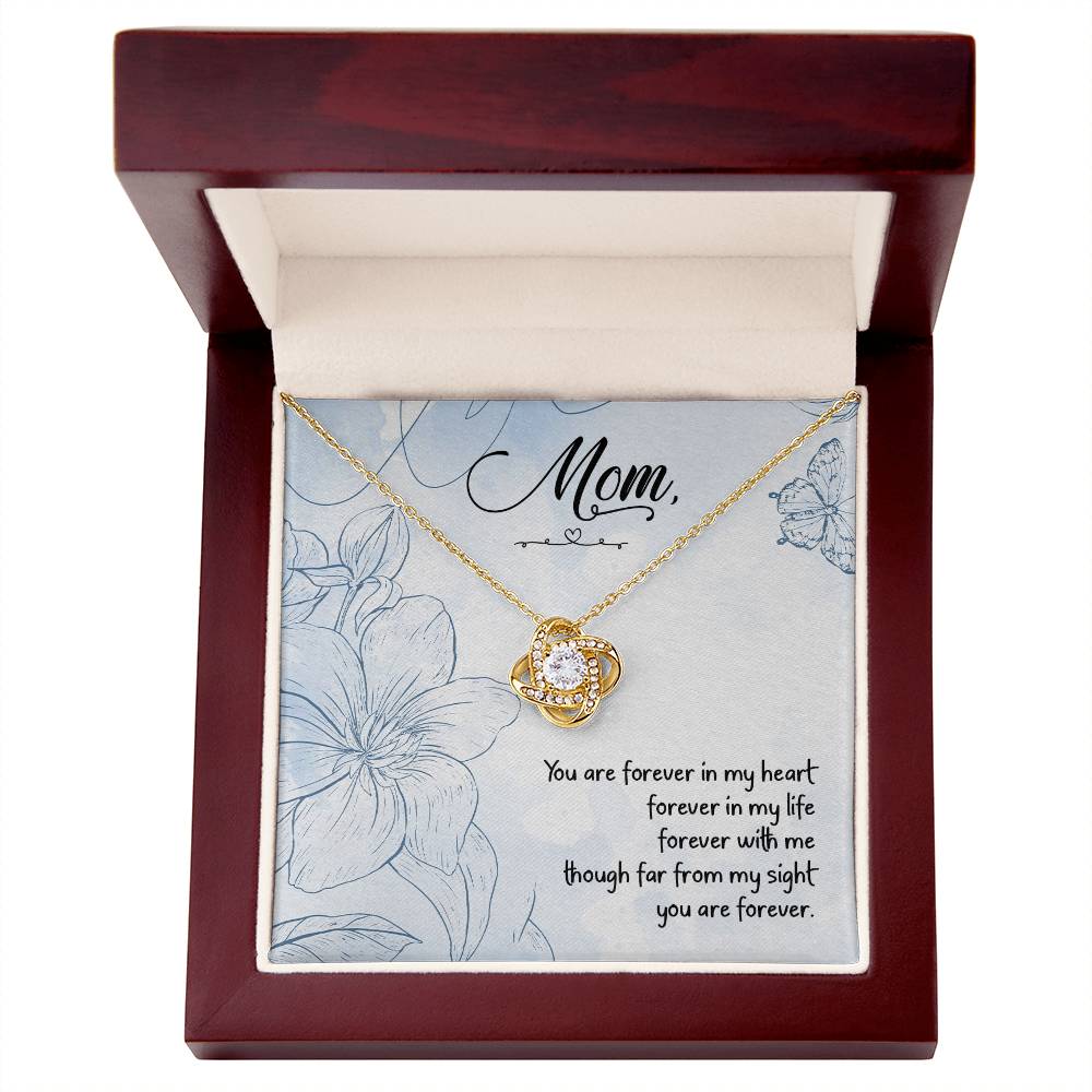 'Mom' Forever Love Knot Necklace Gift Set - To My Wonderful Mother - With Love On Mother’s Day