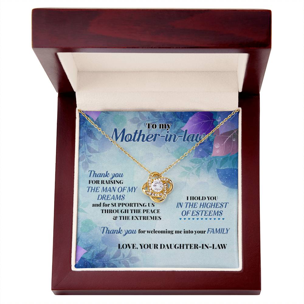 "To My Mother-In-Law" - Knot Necklace - (Almost Sold Out) - To My Wonderful Mother-in-law – With Gratitude