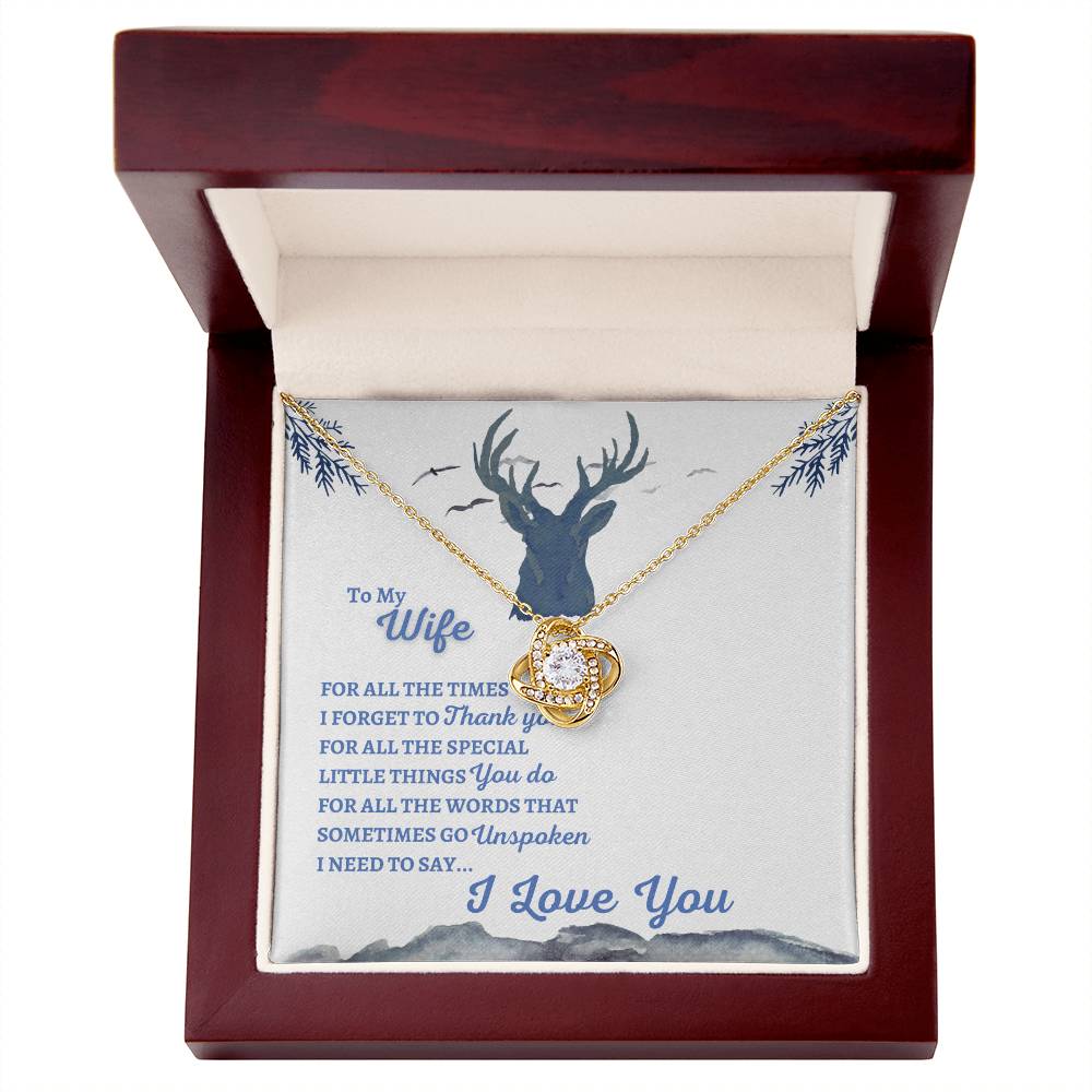 "For All" Love Knot Necklace (Buck & Doe Edition)