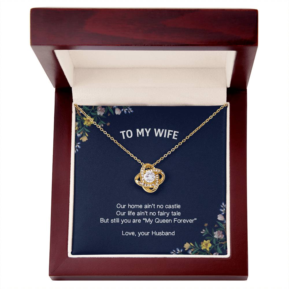 "My Wife" - Love Knot Necklace- To My Beautiful Wife – On Valentine’s Day
