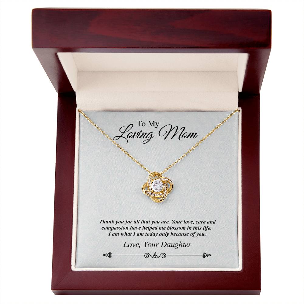 'To My Loving Mom' Jeweled Knot - Thank You for All That You Are