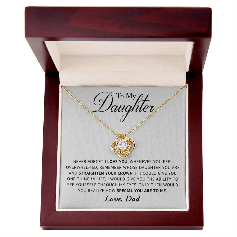 To My Daughter Necklace - Remember Whose Daughter You Are, Gift for Daughter From Dad