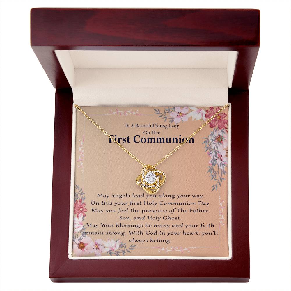 First Communion Necklace, 1st Communion Gift, Gift for Daughter, Niece, Sister