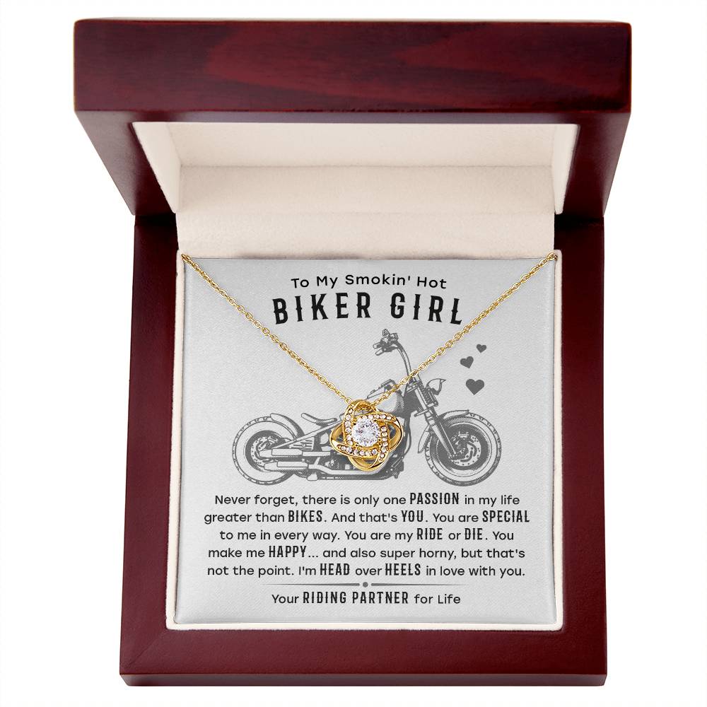 (Almost Gone - Limited Stock) to My Smokin' Hot Biker Girl - From Riding Partner for Life - Necklace
