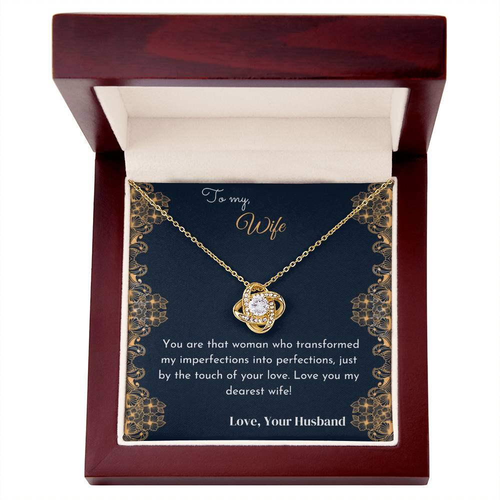 Lovely WIFE Necklace From Your Loving Husband – Transformed by Your Love on Anniversary