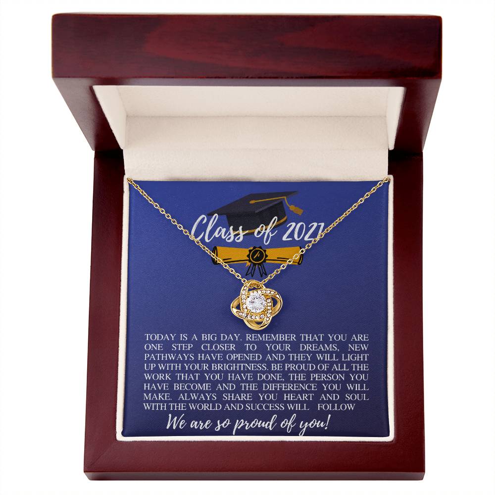 (Almost Gone ) Class of 2021 - Amazing Necklace - Gift To Graduation - The Journey Begins