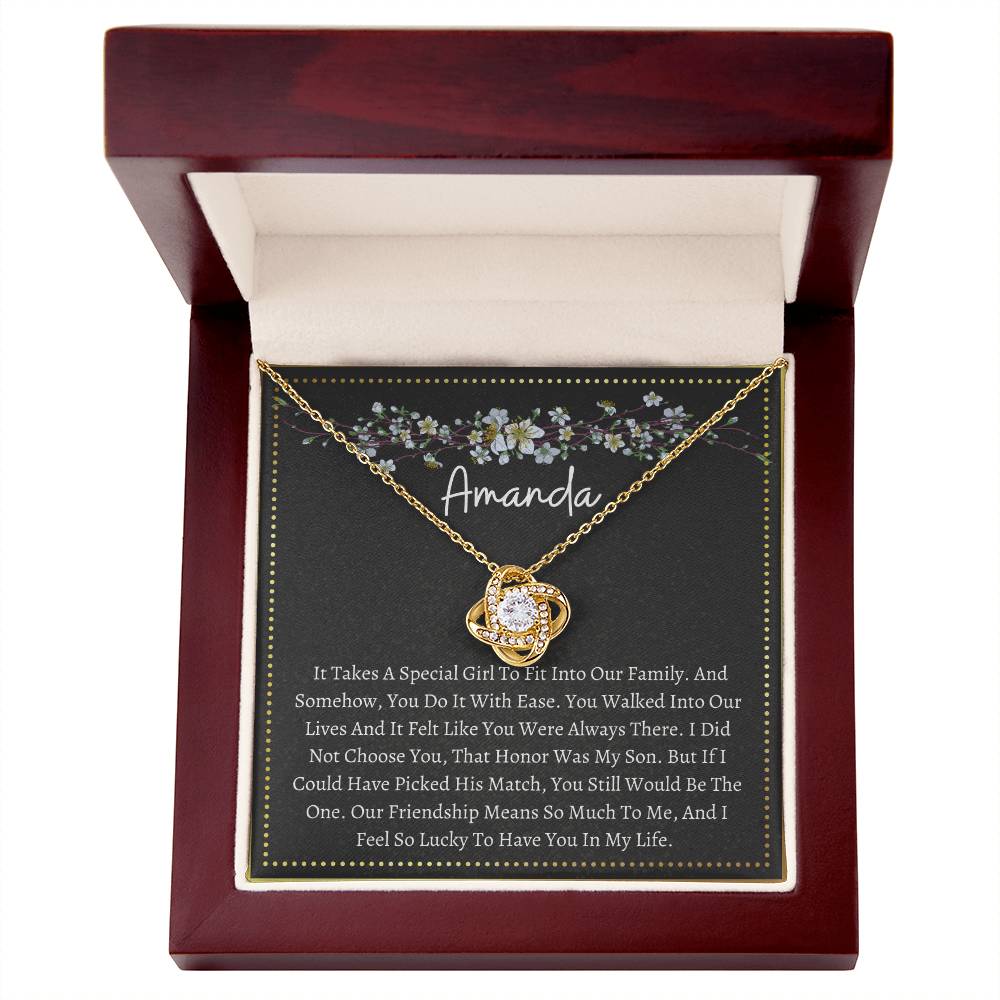 Gift for Son's Girlfriend -  Necklace to Daughter-in-law] – Wishing you happiness and love always - Wedding Day