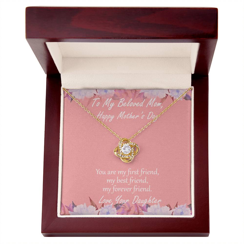 "First Friend" - Mother's Day Necklace - To My Beloved Mom, Girlfriend, Wife, Sister