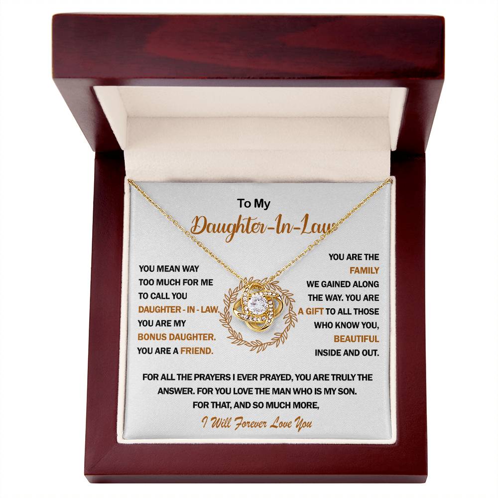 To My Daughter-in-Law | Love Knot Necklace💓