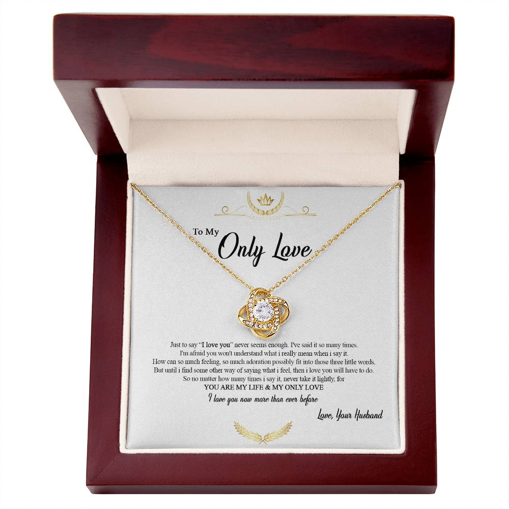 "Only Love" Necklace Gift - To My Beautiful Wife – On Valentine’s Day