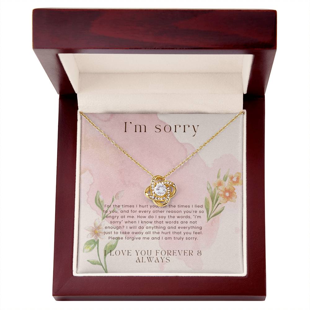 Love Knot, Apology Gift For Her, Forgiveness Gift, I’m Sorry Necklace Gift For Wife/Girlfriend, Gift To Say Your Sorry, Unique Apology
