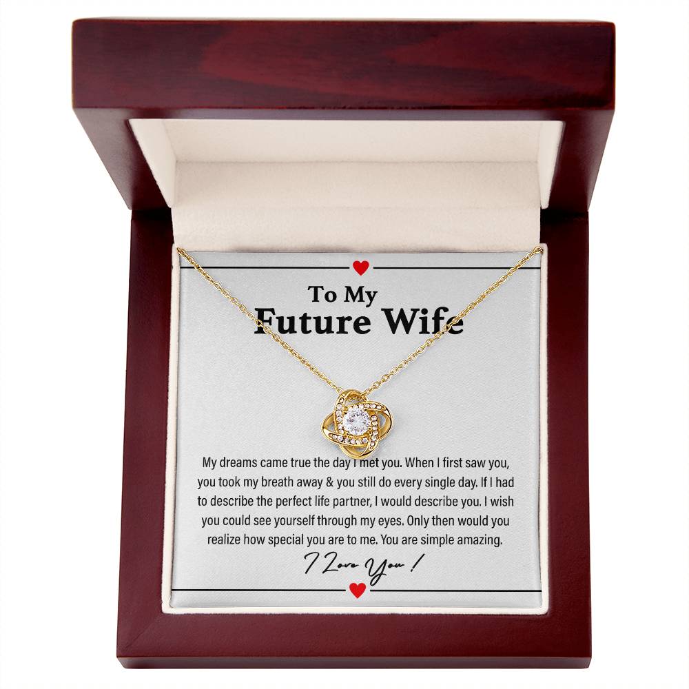 To My Future Wife Necklace Message Card, Jewelry Wife KN08