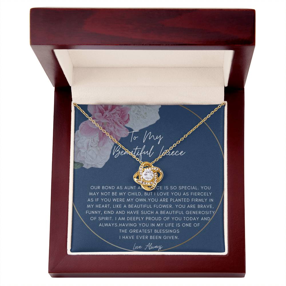 TO MY BEAUTIFUL NIECE SOLITAIRE NECKLACE