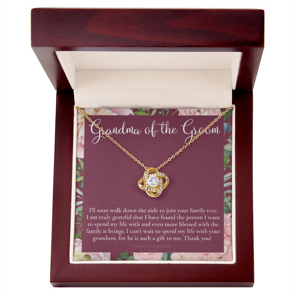 Grandmother of the Groom Gift Necklace, Grandma Wedding Gift, Nana, Bridal Shower, Rehearsal Dinner, Thank You Gift