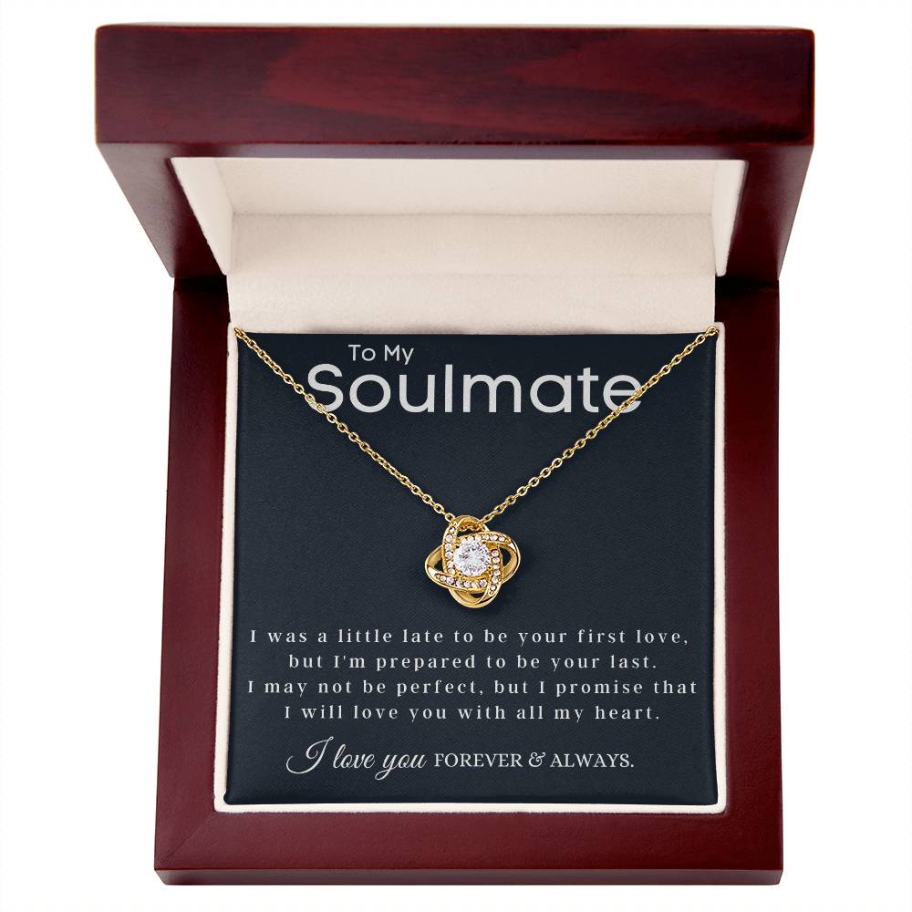 (Almost Gone!) Soulmate Necklace - I May Not Be Perfect - Eternal Love Necklace – Valentine’s Day Gift