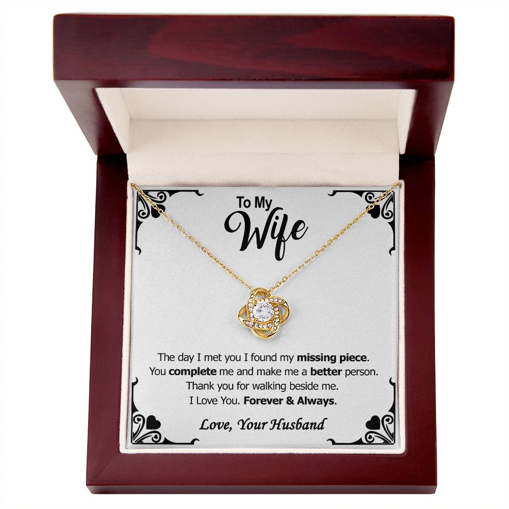 (Almost Gone!) to My Wife - Necklace - My Missing Piece