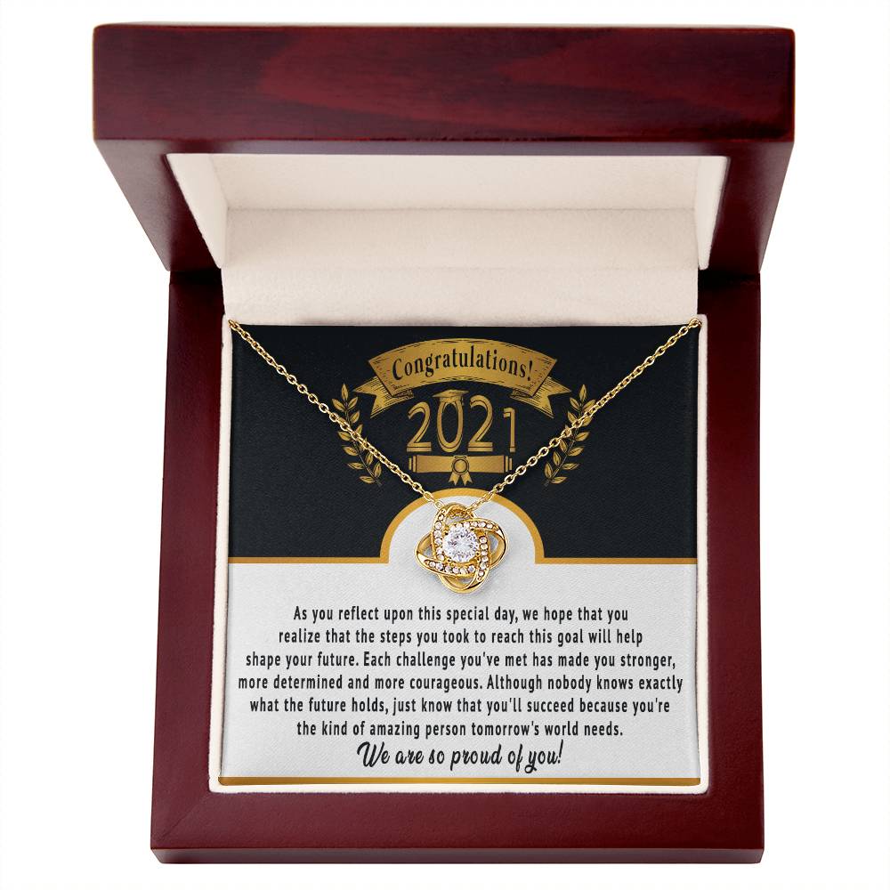 (Almost Gone ) We Are So Proud of You! - Necklace -  The Future Is Yours, Happy Graduation