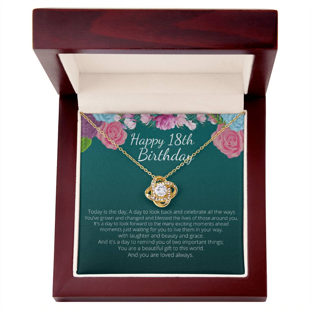 Happy 18th Birthday Necklace,Gift for 18 year old girl, gift for her