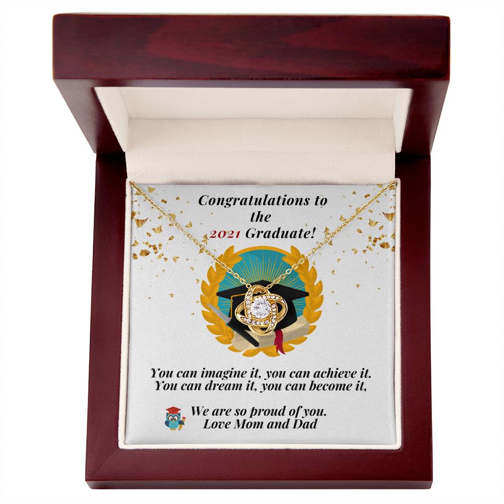 " a Graduation Gift- Love Knot Necklace"-"You Can Imagine It"  - A Gift For Graduation Ceremony