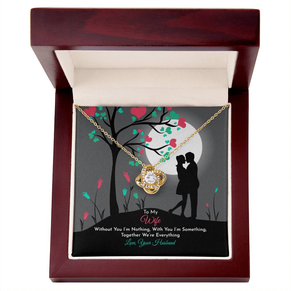 To My Wife "Together We Are Everything" Love Knot Necklace - Great Gifts for Birthday, Valentine's Day and Christmas for Wife