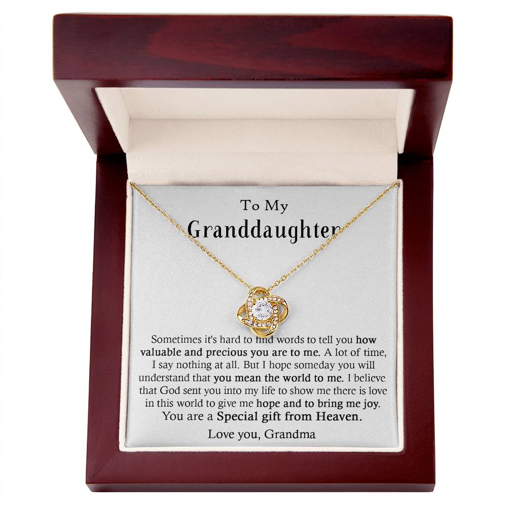 Gifts for Granddaughter -You Are a Precious Gift from Heaven on Birthday
