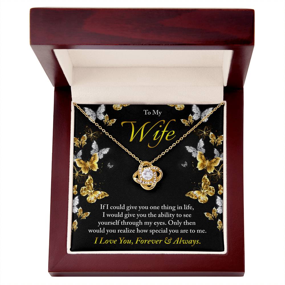 "One Thing" | Love Knot Necklace - To My Beautiful Wife – On Valentine’s Day