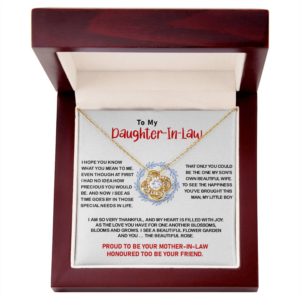 To My Daughter-in-Law | Love Knot Necklace💓