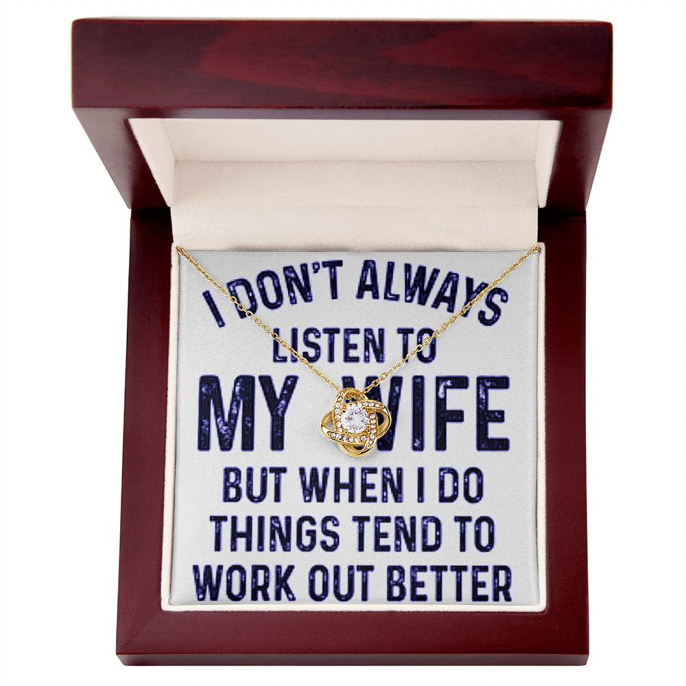 Funny Hubby are You in the Dog House  - Funny Listen to Your Wife Husband to Wife Gift Necklace Im Sorry Present
