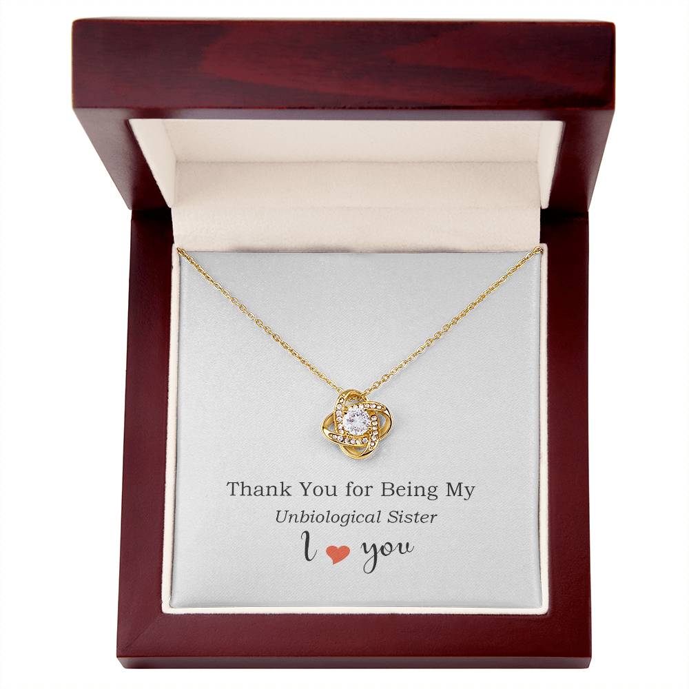 Thank You for Being My Unbiological Sister Jewelry Friendship Gift