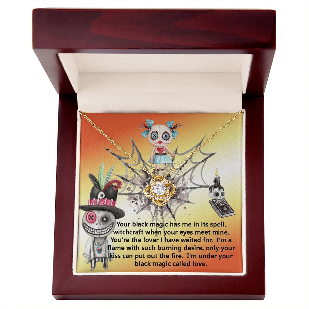Girlfriend Necklace Goth Black Magic Gift, Halloween, I'm in Love with You, Voodoo Spell
