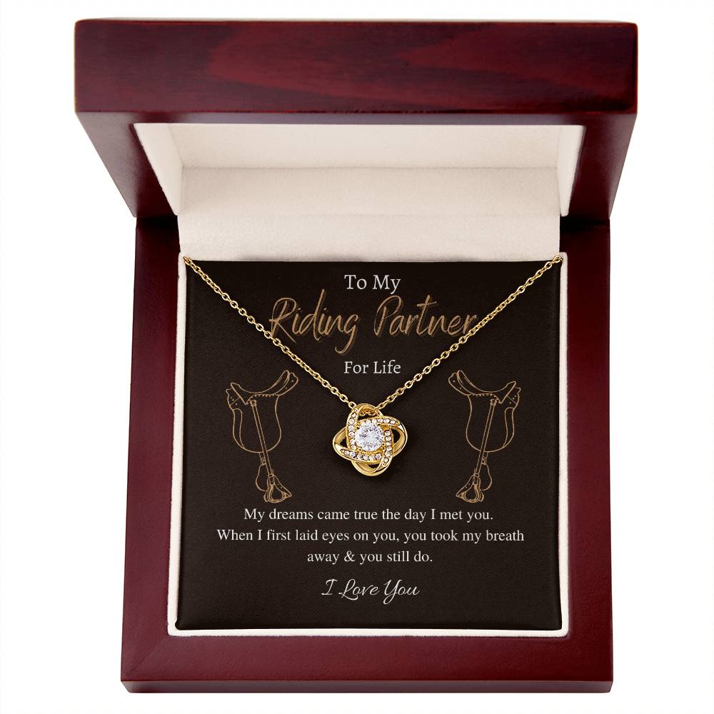 "I Still Do" Love Knot Necklace (Riding Partner Western Edition) -  To My Riding Partner For Life
