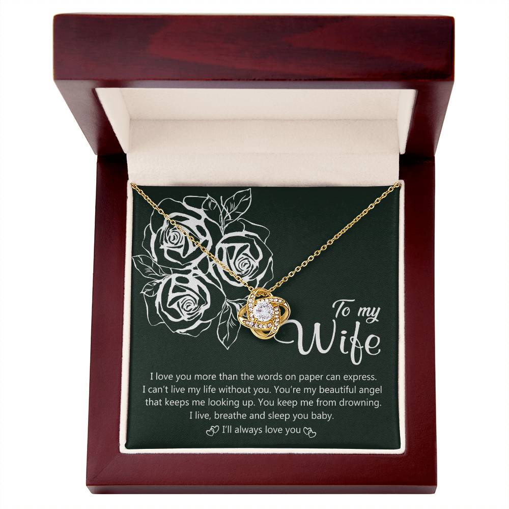 I'll Always Love You Love Knot Necklace for Wife