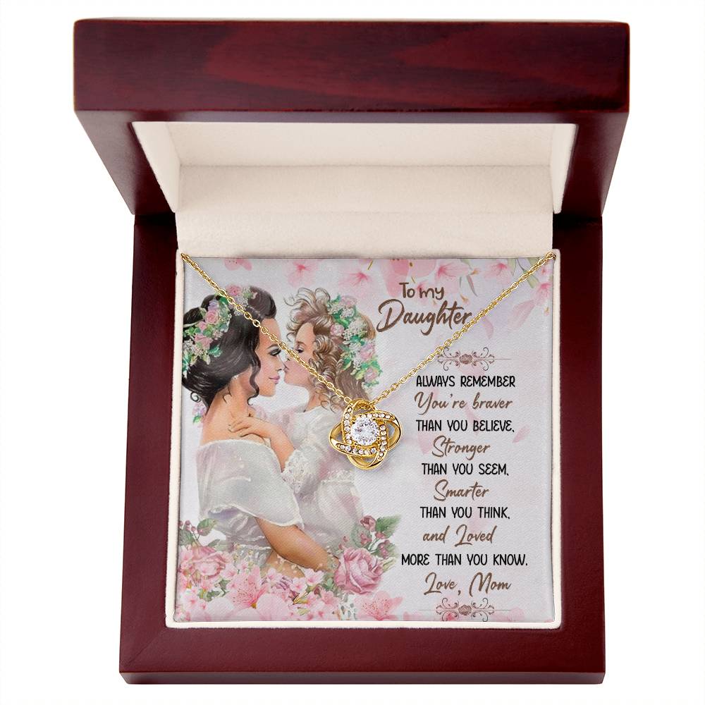 To My Daughter Necklace – You’re braver, stronger, and smarter than you know - Birthday