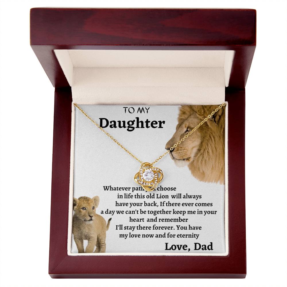 Lion Dad Necklace - Gift for Daughter from Dad] – I’ll Always Have Your Back – Birthday Present