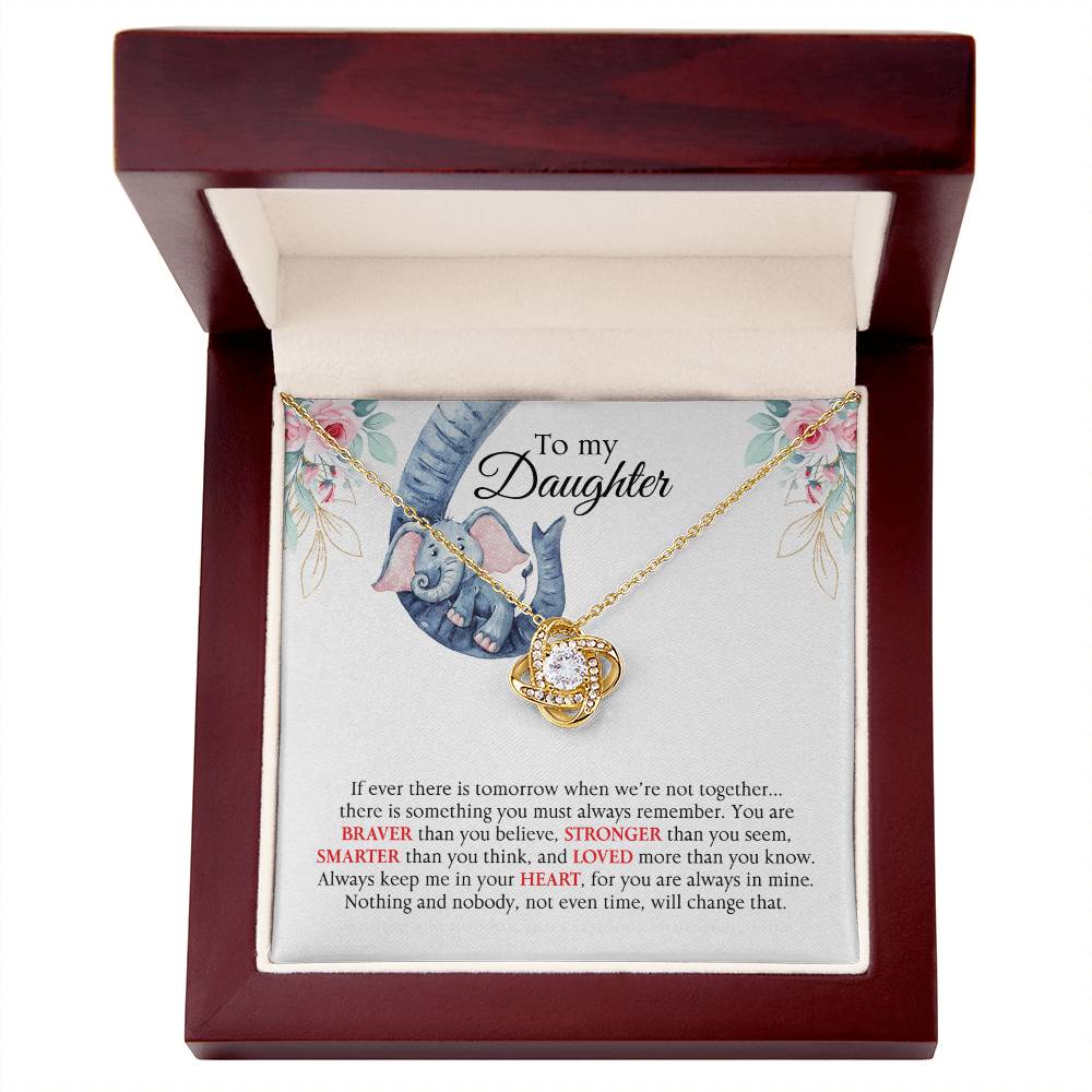 (Almost Gone ) Love Knot Necklace for Daughter -  From Dad to My Daughter – Chase Your Dreams, Happy Graduation
