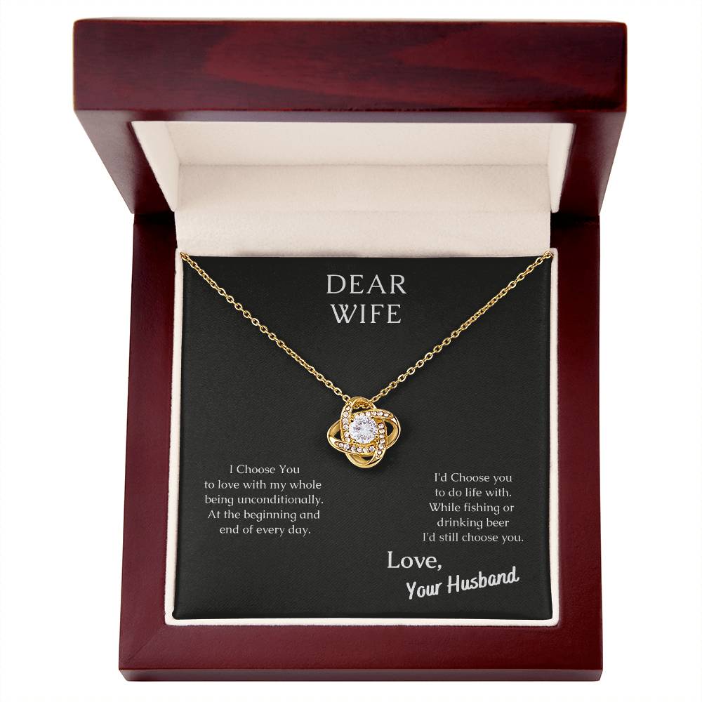 I Love You, Like Fishing and Beer | Great Gift Necklace for Your Wife.