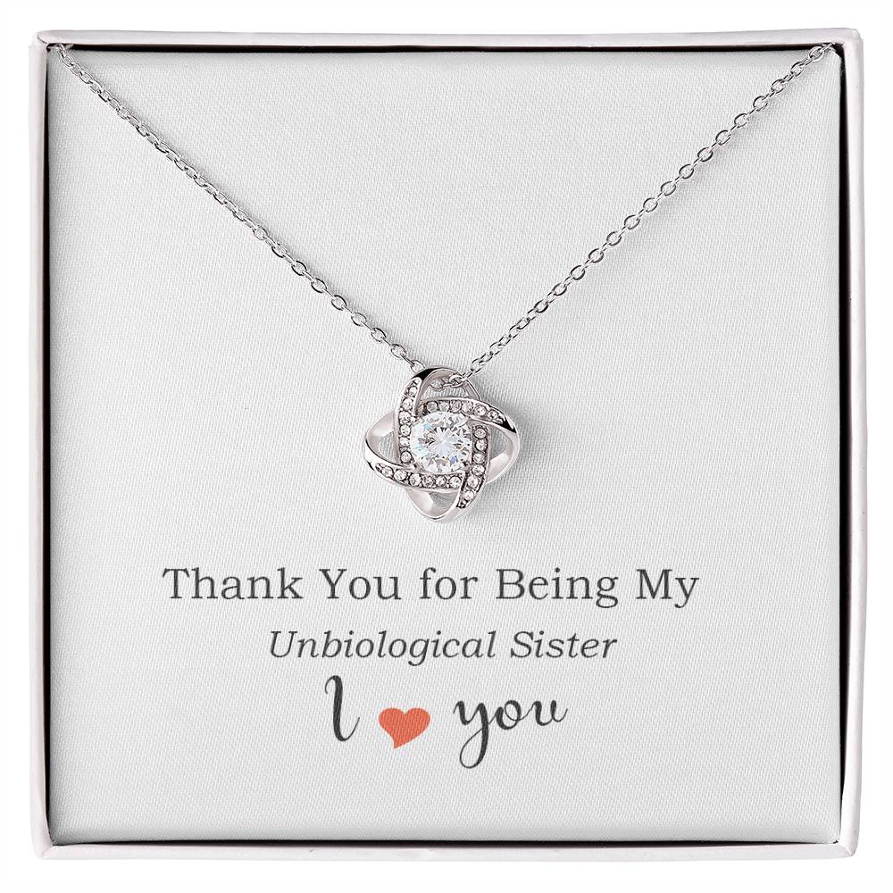 Thank You for Being My Unbiological Sister Jewelry Friendship Gift