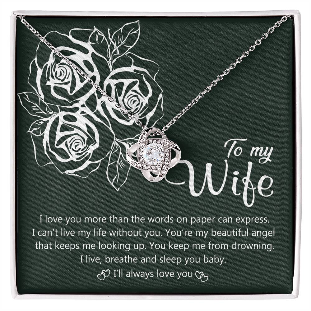 I'll Always Love You Love Knot Necklace for Wife