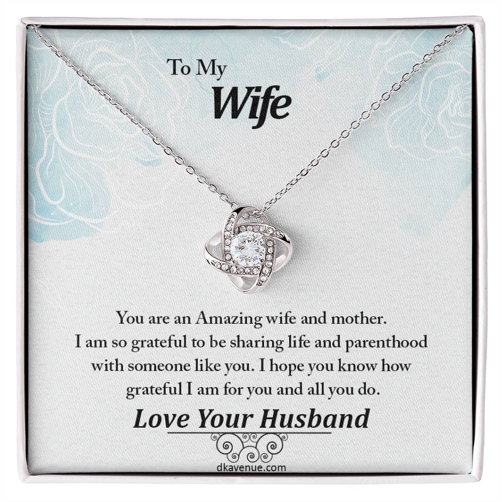 To My Wife An Amazing Wife And Mother Eternal Love Luxury Pendant Necklace