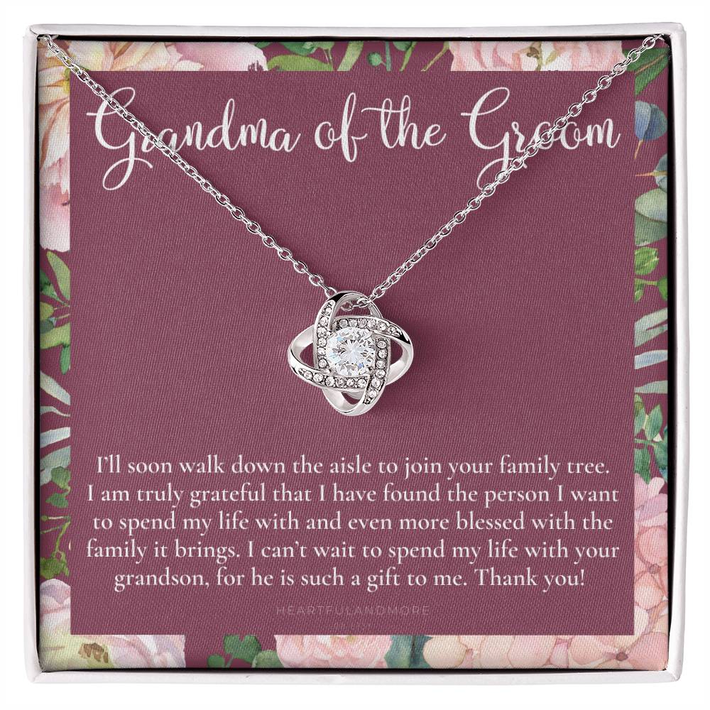 Grandmother of the Groom Gift Necklace, Grandma Wedding Gift, Nana, Bridal Shower, Rehearsal Dinner, Thank You Gift