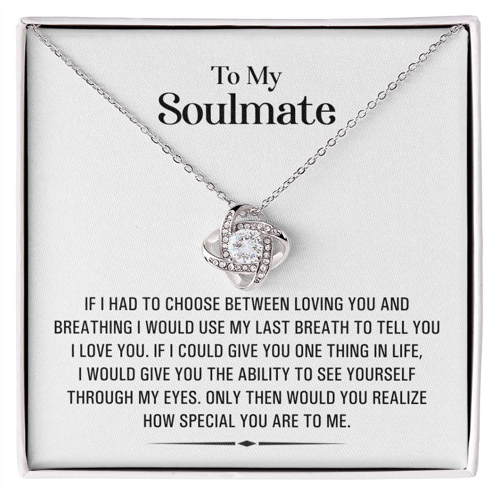 (Almost Gone!) Soulmate Necklace -Soulmate Gift – Forever Love Message – Anniversary or Birthday Jewelry