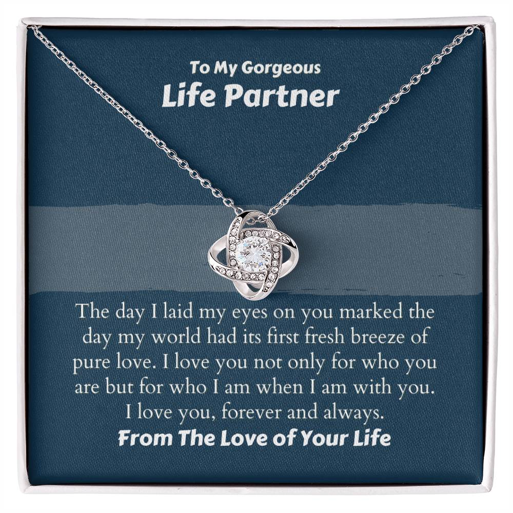 Gorgeous Life Partner Necklace - I love you, forever and always on Anniversary / Valentine’s Day